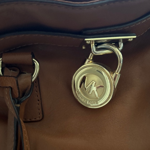 Michael Kors Brown Satchel with Gold Accents - Picture 2 of 9